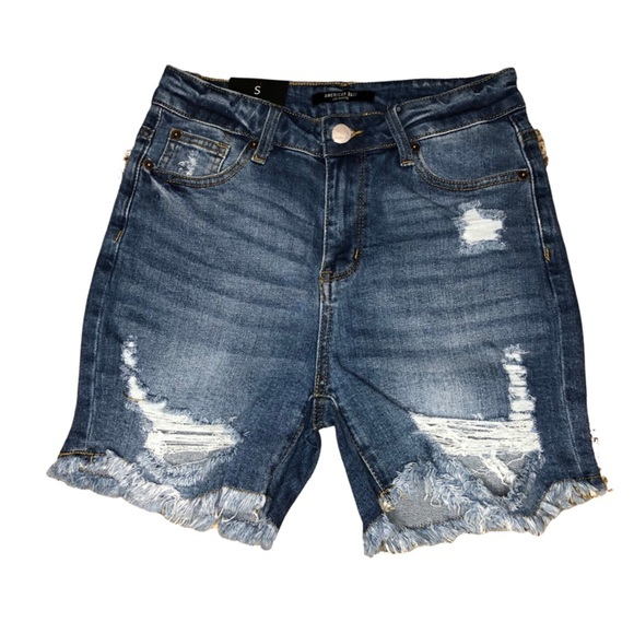 Distressed Denim Jean Shorts - Picture 3 of 3